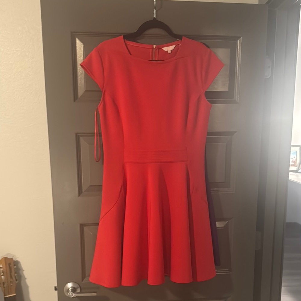 Ted Baker Red Cap Sleeve Dress